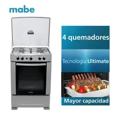 MABE - Cocina a Gas de 60cm 4 Hornillas CMP6012AG0 - Grafito