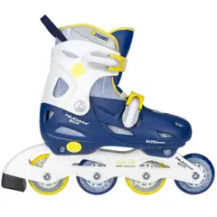 KRF - PATINES AJUSTABLE EN LÍNEA PARA NIÑOS Y NIÑAS AZUL Y BLANCO