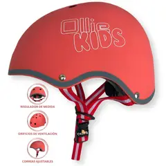 OLLIE - Casco Protector Regulable Para Niño »XS KIDS» RED