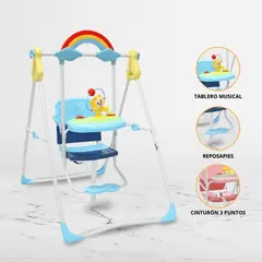 EBABY - Silla Columpio Para Niños «RAINBOW» Ligth Blue