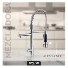 STONE - MEZCLADORA P/COCINA AL MUEBLE ALESSIA STT-01 CROMADO