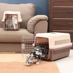 GENERICO - TRANSPORTADOR KENNEL L50 DOBLE PISO Y PLATO COLGANTE