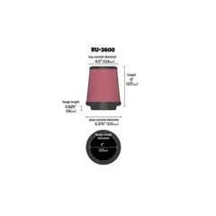 K&N - FILTRO DE AIRE KN RU-3600