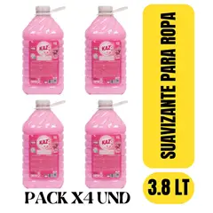 GENERICO - SUAVIZANTE PACK X4 UND PARA ROPA AROMA BEBE 3.8 LTS