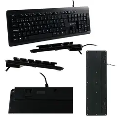 TEROS - Teclado Multimedia Lavable Resistente al Agua Usb cableado Ipx7