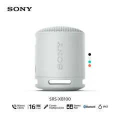 SONY - Parlante inalámbrico portátil SRS-XB100 Gris