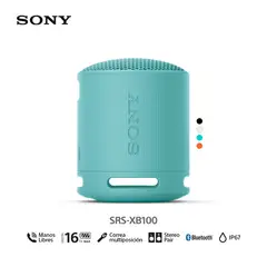 SONY - Parlante inalámbrico portátil SRS-XB100 Azul