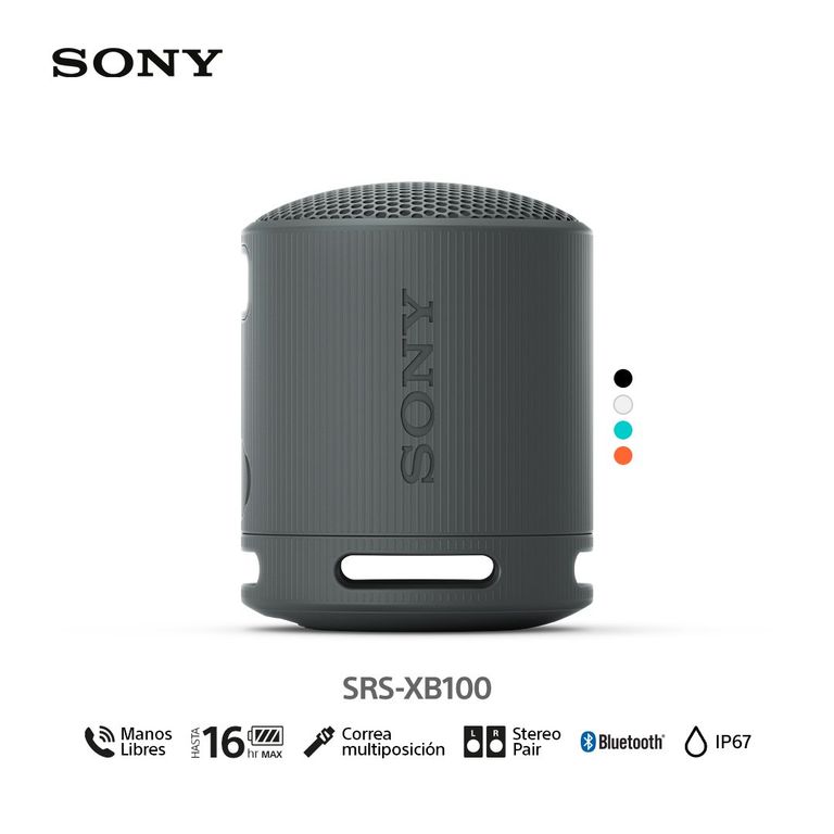 Sony Parlante inalámbrico portátil SRS-XB100 Negro