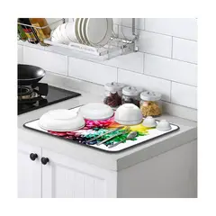 GENERICO - Tapete Cocina Escurridor De Platos con diseño verduras 58 x 38 cm