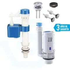 GALEZ - ACCESORIO COMPLETO DUAL TWO PIECE CON BOTON - SISTEMA AHORRADOR - FACIL INSTALACIÓN