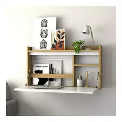 VENTITAS HOME - Escritorio para Pared Vixen Miel y Blanco