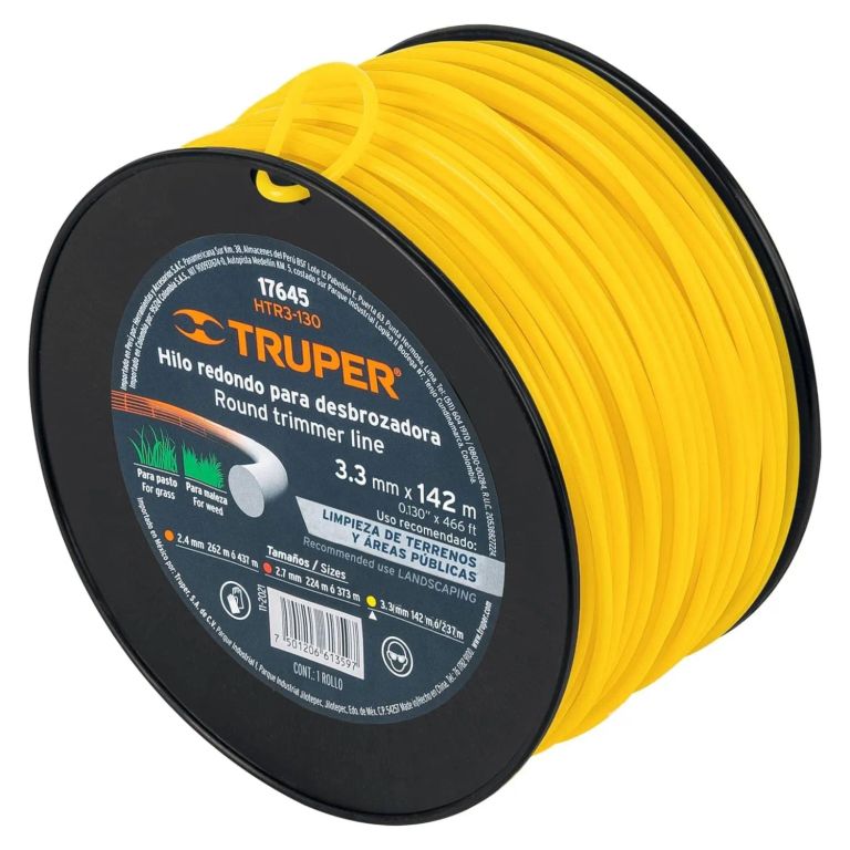 Hilo para desmalezadora desbrozadora podadora 3 mm x 168 m, Truper