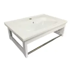 GENERICO - Lavatorio moderno de loza vitrificada XM 40x60 Blanco