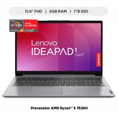 LENOVO - LENOVO IP 1  RYZEN 5 7520U 8GB DDR5 1TB SSD 15.6 FHD