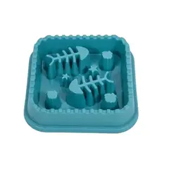GENERICO - Plato interactivo para perros y gatos AZUL