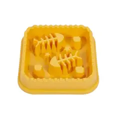 GENERICO - Plato interactivo para perros y gatos AMARILLO