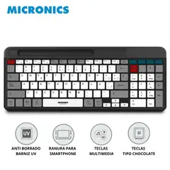 MICRONICS - TECLADO INALAMBRICO BLUETOOTH RECARGABLE ESPAÑOL K600-3M