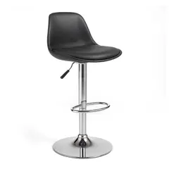 GENERICO - Silla Piso Bar Altura Regulable Taburete Respaldo Okaeri - Negro