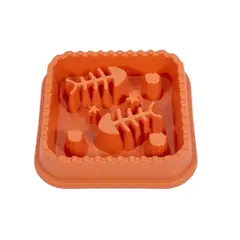 GENERICO - Plato interactivo para perros y gatos ANARANJADO