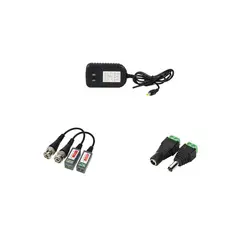 GENERICO - ACCESORIO CAMARA SEGURIDAD FUENTE 12V 1A PAR DC BALUN AUDIO