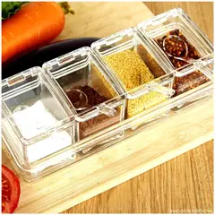 INSPIRA MARKET - Set de condimenteros y especias elegante transparente