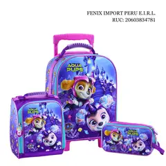 SCOOL - Set Maleta Magic Mediana Eva 3d Satin Paw Patrol Niña