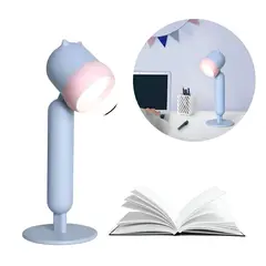 ELMEJORPRECIO - Lámpara Para Niños Recargable Táctil De Escritorio Celeste
