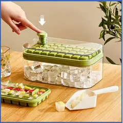 GENERICO - Moldes para cubitos de hielo con tapa, bandejas creativas 2 en 1