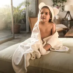 MELLOW - Toalla Niño Blanca 100 % Algodón