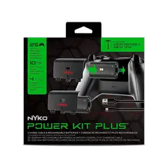 NYKO - Power Kit Plus Paquete de 2 Baterías y Cable Carga Micro USB Xbox.