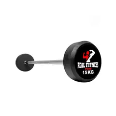 REAL FITNESS PERU - Barra Recta De Peso Fijo 15 kg Real Fitness Perú