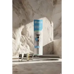 GALEZ - Desagüe Push Cromado para Lavatorio con Rebose Botón Grande Universal 1 1/4 Fácil Instalación