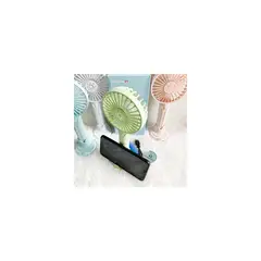 GENERICO - 1 Ventilador De Mano Recargable Soporte Base Celular