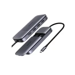 UGREEN - Adaptador HUB, 6 en 1, USB-C A USB 3.0, M.2 SSD, HDMI, USB C