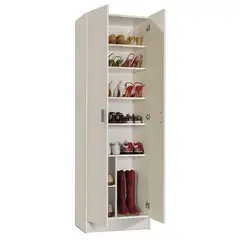 AMUEBLE - Zapatera de melamina "TOSCANA" blanco Tiendas