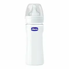CHICCO - BIBERÓN VIDRIO 240ML BOCA ANCHA