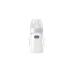 CHICCO - BIBERÓN DE VIDRIO 150 ML 5 ONZAS BOCA ANCHA