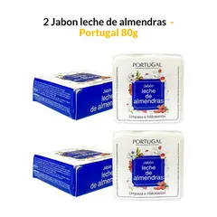 GENERICO - 2 Jabon leche de almendras 80g – Portugal