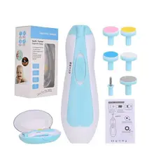 GENERICO - Corta Uñas Pulidor Electrico Bebe Manicure Pedicure Verde