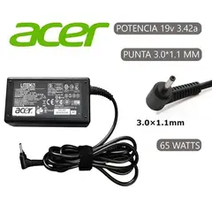 GENERICO - CARGADOR COMPATIBLE ACER 19V 3.42A - 3.0 x 1.1mm 65W