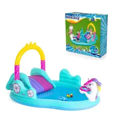 IMPORTADO MC - Centro de Juego Inflable Unicornio 274x198x137