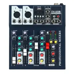 IMPORTADO MC - Mezclador de Audio 4 Canales USB y Bluetooth Procesador de Efectos F4