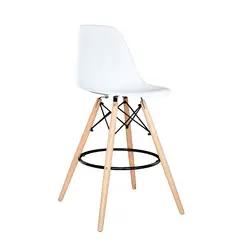 BONNO - Banco Para Bar Eames Fijo Blanco
