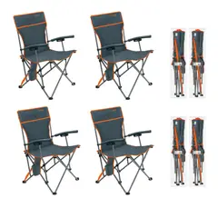 Truper - Silla de playa camping portátil plegable 4 unidades, TRUPER