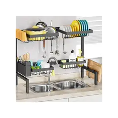 GENERICO - Estante de secado de platos de acero inoxidable rack 85 cm