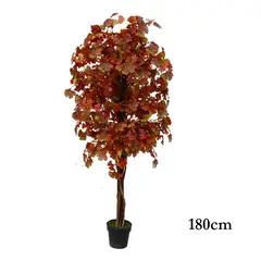 GENERICO - Planta artificial de hojas naranjas 1.80 m.