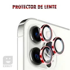 GENERICO - PROTECTOR DE CÁMARA PARA IPHONE 14 ROJO