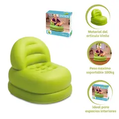 GENERICO - Sofa Silla Inflable Moderno Verde 84x99x76