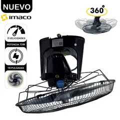 IMACO - Ventilador de Techo 18” OCF7919 Orbital