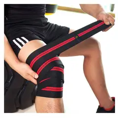 GENERICO - RODILLERAS DE POTENCIA SOPORTE DE RODILLAS PROFESIONAL ROJO